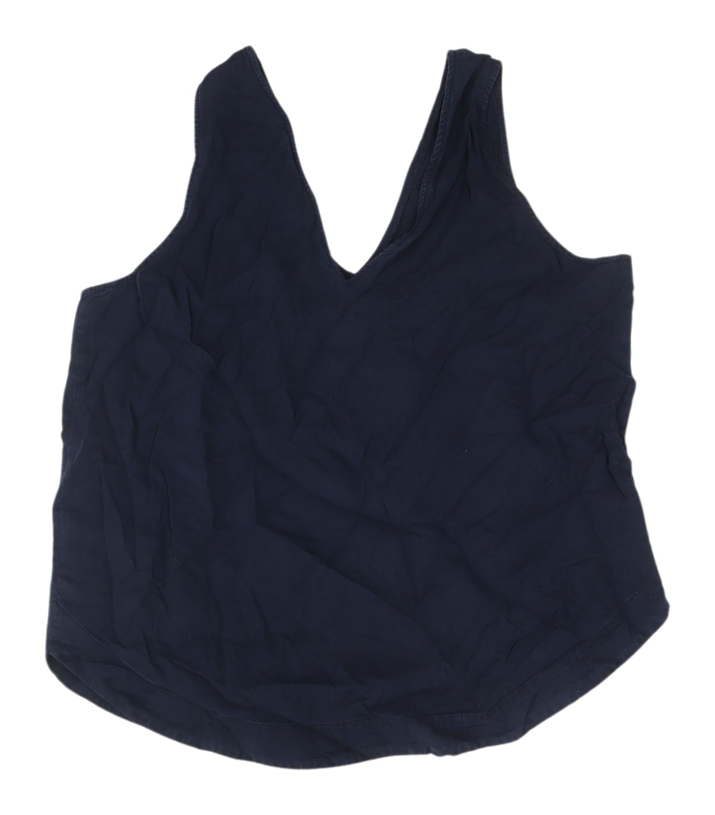 Marks and Spencer Women's Blue V-Neck Tank Top Size 16