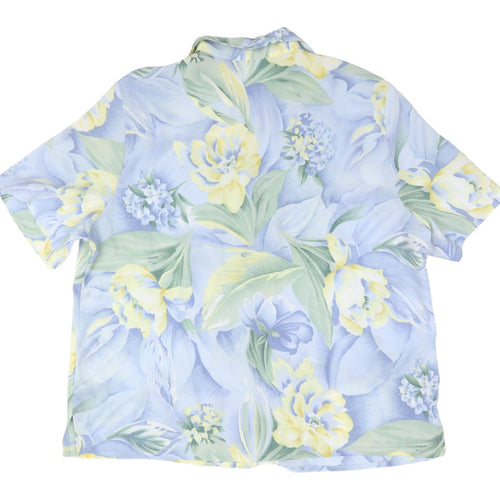 Allison Daley Women's Blue Floral Button-Up Shirt