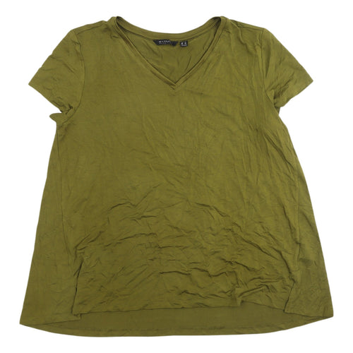 H by Halston Women's Green Basic V-Neck T-Shirt L