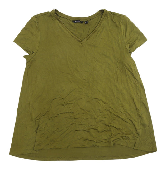 H by Halston Women's Green Basic V-Neck T-Shirt L