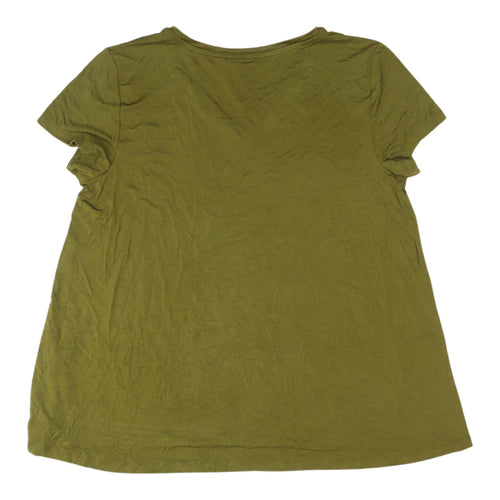 H by Halston Women's Green Basic V-Neck T-Shirt L