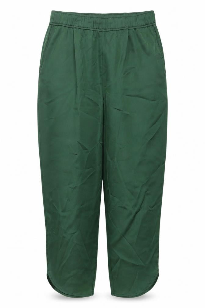 Front view of Et Vous Women's Green Relaxed Trousers, size 12