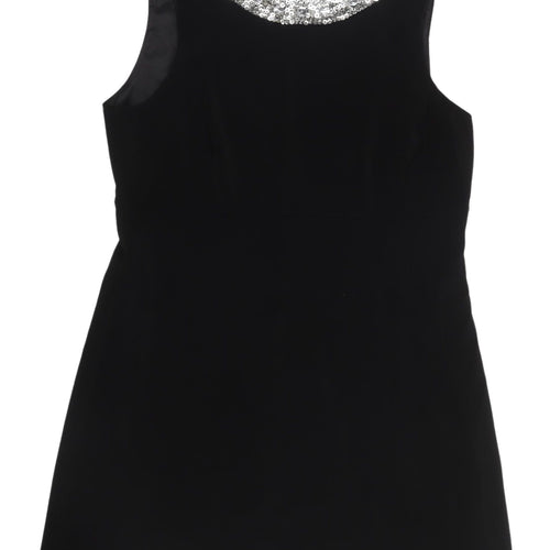 Next Women's Black Shift Dress, Size 16, Sequin Detail