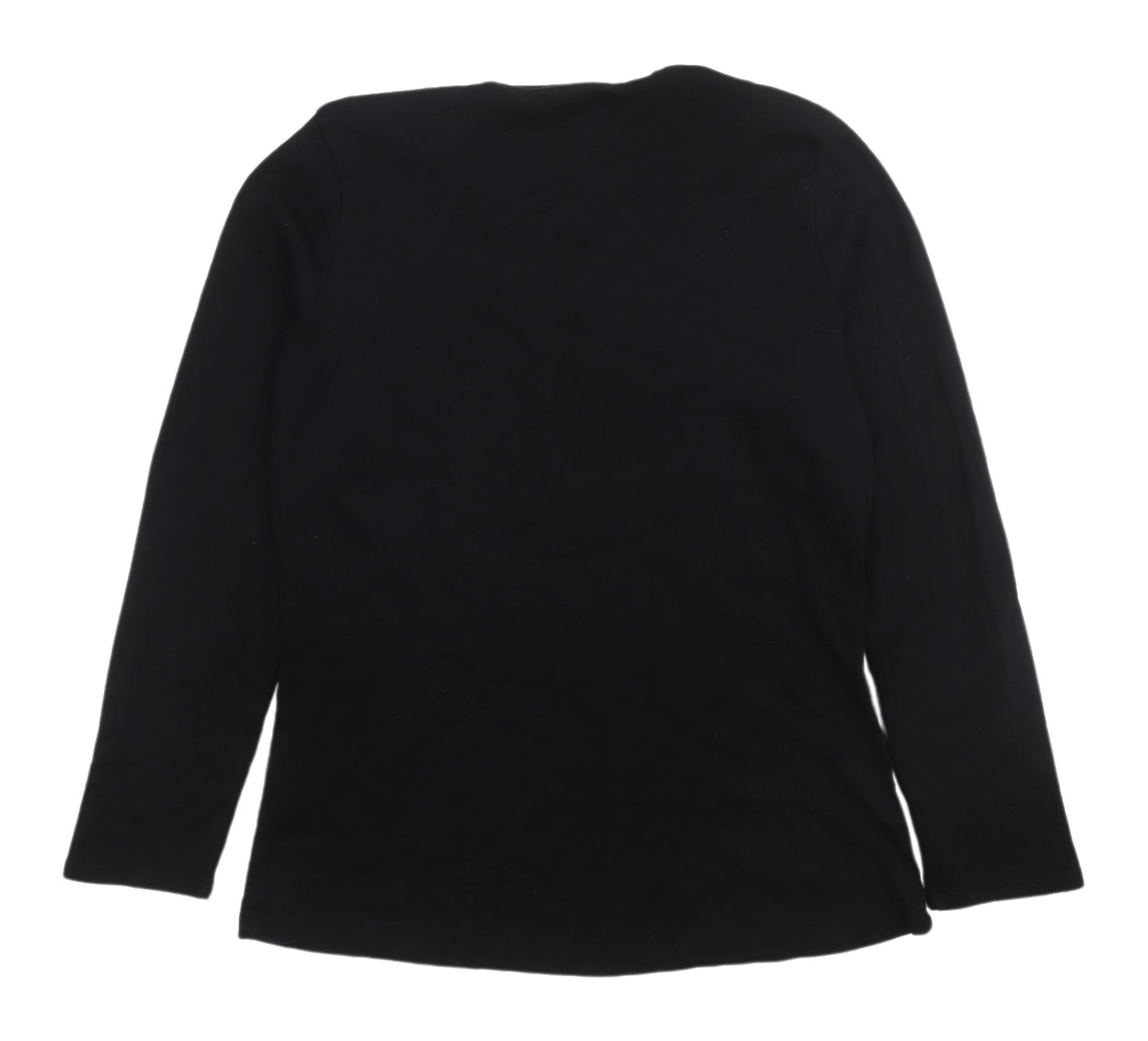 Marks and Spencer Women's Black Long Sleeve T-Shirt 14