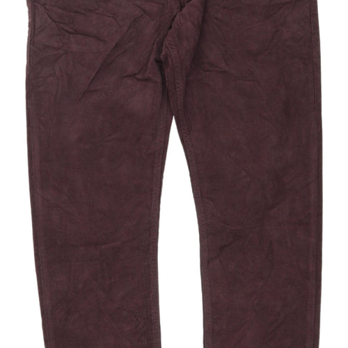 Marks and Spencer Men's Brown Slim Corduroy Chinos