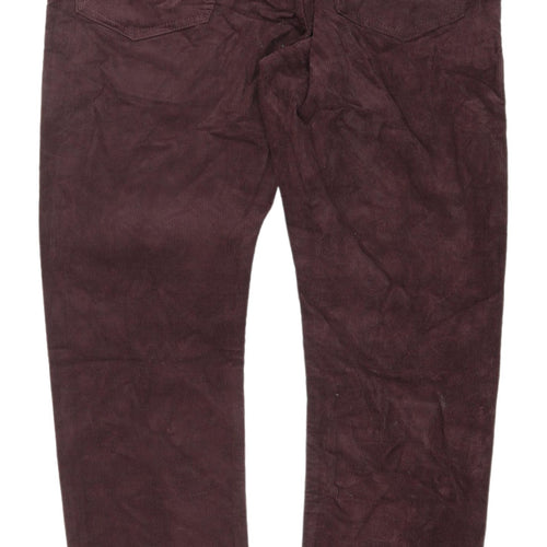 Marks and Spencer Men's Brown Slim Corduroy Chinos