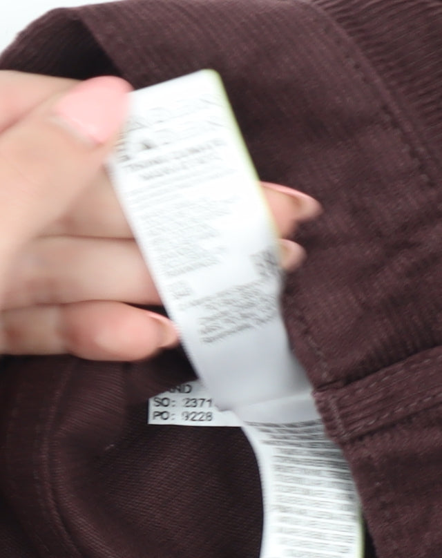 Marks and Spencer Men's Brown Slim Corduroy Chinos