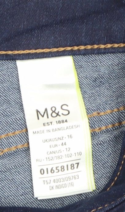 Marks and Spencer Women's Blue Denim Bermuda Shorts