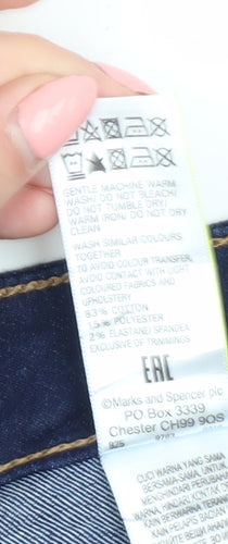 Marks and Spencer Women's Blue Denim Bermuda Shorts