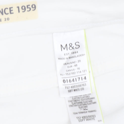 Marks and Spencer Women's White Chino Shorts Size 20