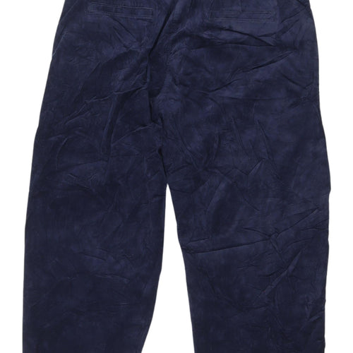 Marks and Spencer Women's Blue Corduroy Cropped Trousers