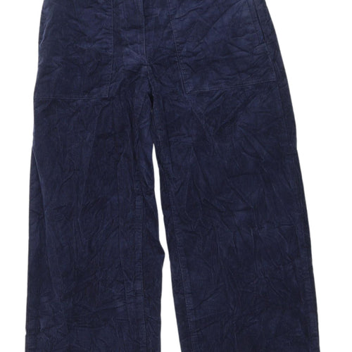 Marks & Spencer Women's Blue Corduroy Trousers - Size 6