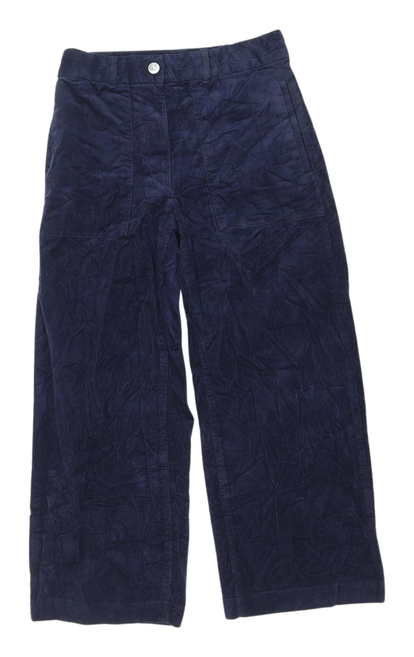 Marks & Spencer Women's Blue Corduroy Trousers - Size 6