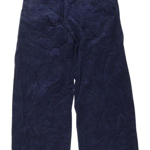 Marks & Spencer Women's Blue Corduroy Trousers - Size 6