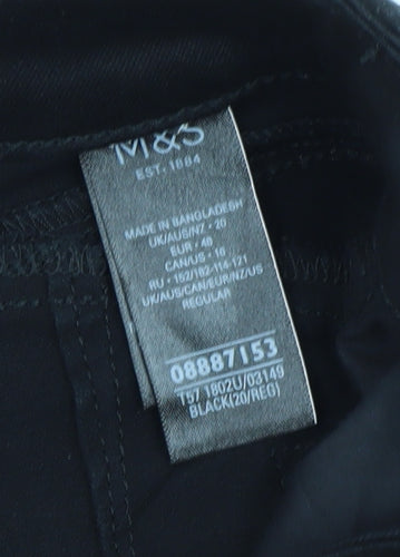 Marks and Spencer Black Skinny Jeans, Size 20, Women's