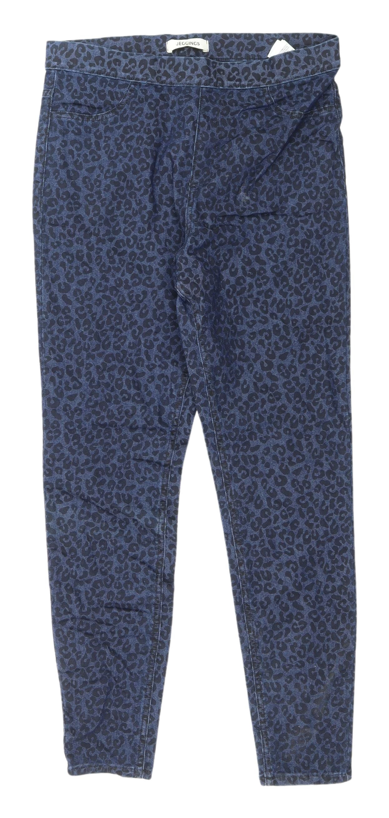 Marks & Spencer Women's Blue Animal Print Jeggings