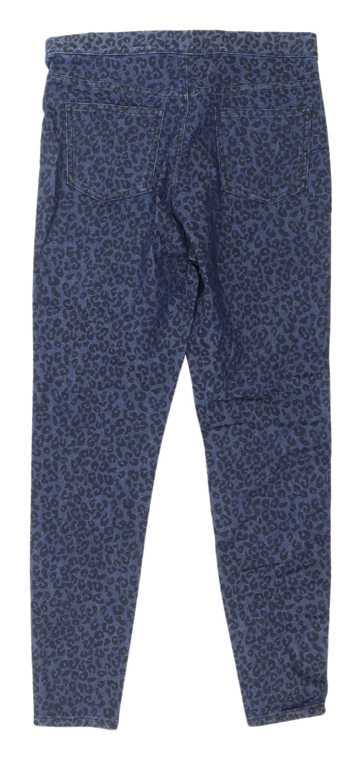 Marks & Spencer Women's Blue Animal Print Jeggings