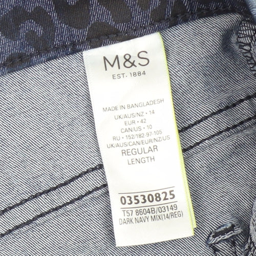 Marks & Spencer Women's Blue Animal Print Jeggings