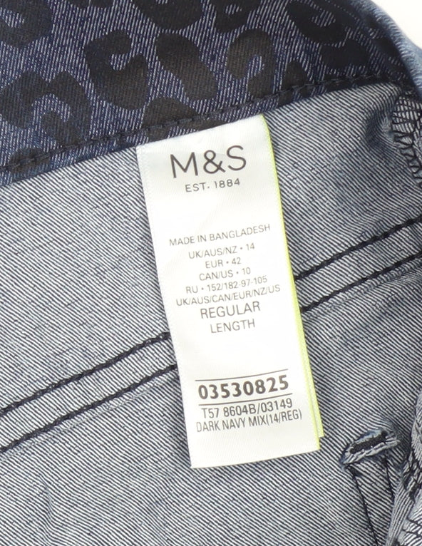 Marks & Spencer Women's Blue Animal Print Jeggings