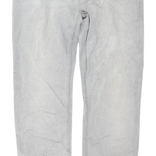 Marks & Spencer Women's Grey Regular Fit Jeans, Size 14