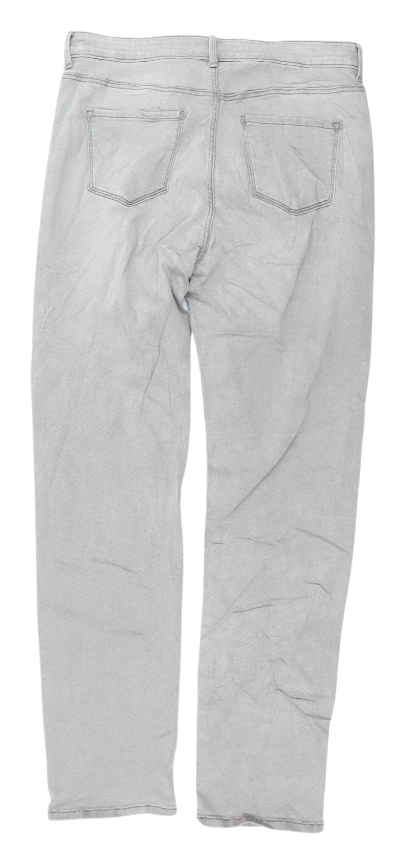 Marks & Spencer Women's Grey Regular Fit Jeans, Size 14