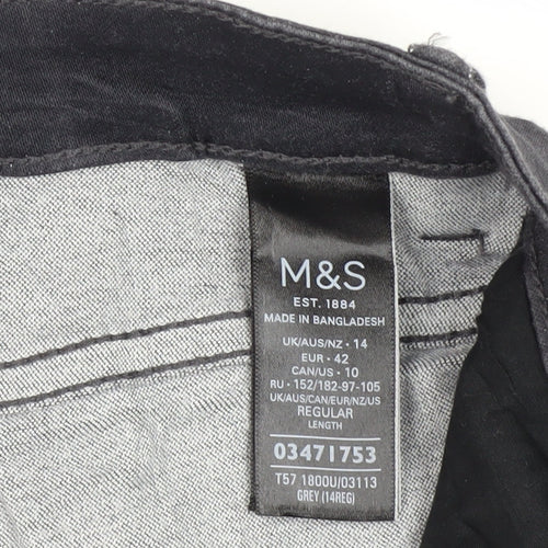 Marks and Spencer Women's Grey Straight Jeans Size 14