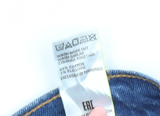 Marks & Spencer Blue Straight Leg Jeans, Size 12, Women's