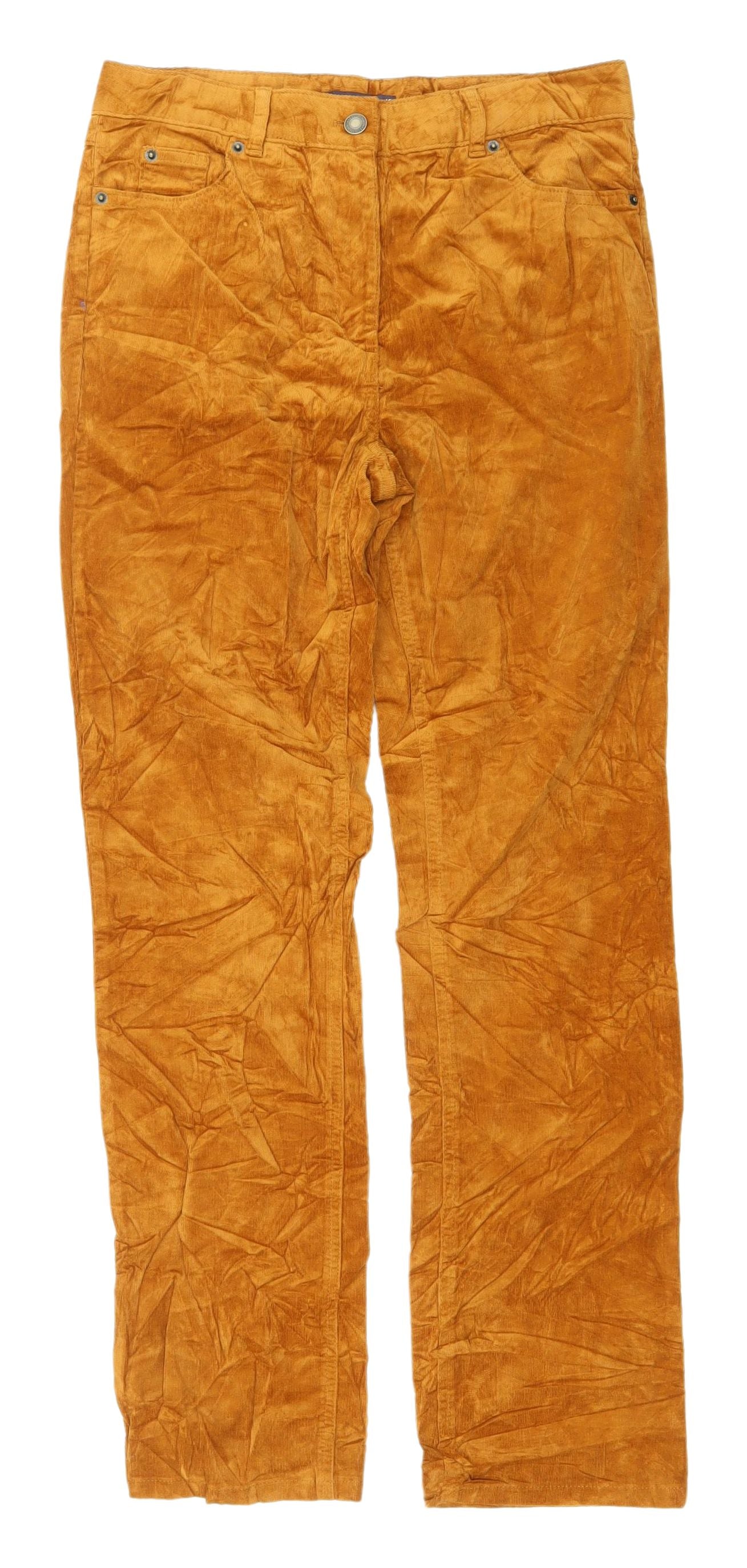 Marks and Spencer Women's Orange Corduroy Trousers