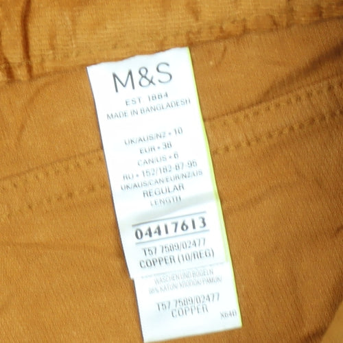 Marks and Spencer Women's Orange Corduroy Trousers