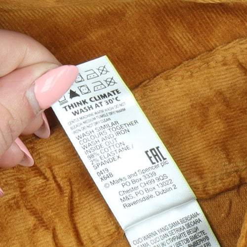 Marks and Spencer Women's Orange Corduroy Trousers