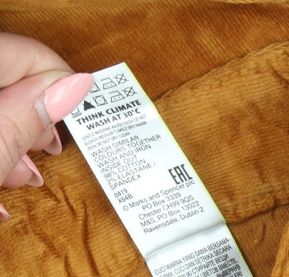 Marks and Spencer Women's Orange Corduroy Trousers