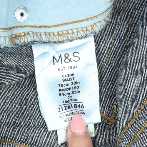 Marks and Spencer Men's Blue Straight Jeans 30