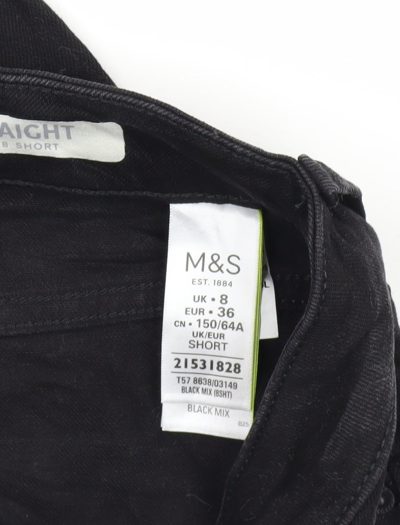 Marks and Spencer Women's Black Straight Jeans Size 8
