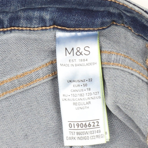 Marks and Spencer Women's Blue Skinny Jeans Size 22