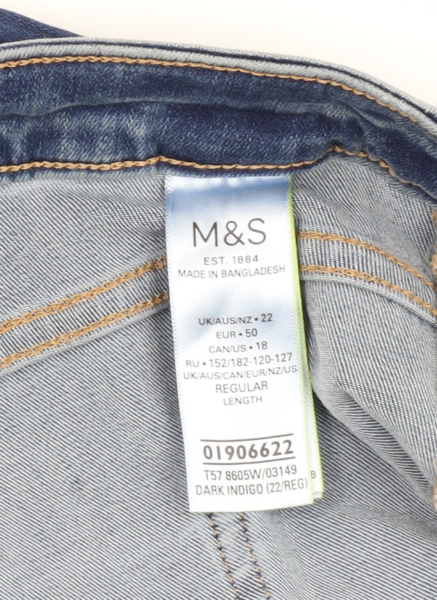Marks and Spencer Women's Blue Skinny Jeans Size 22