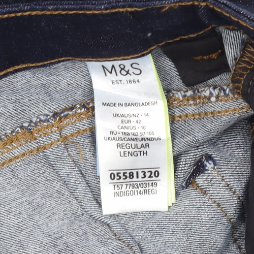 Marks and Spencer Women's Blue Skinny Jeans Size 14