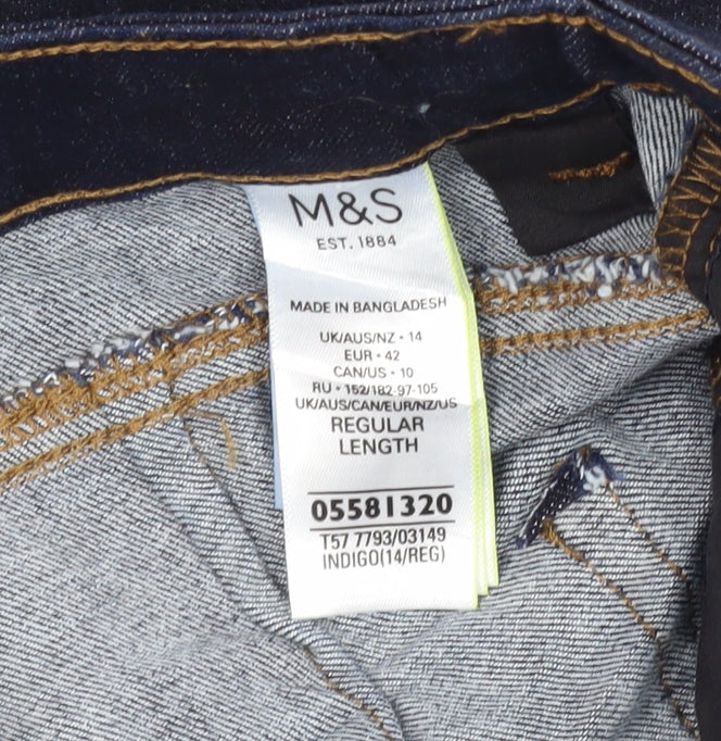 Marks and Spencer Women's Blue Skinny Jeans Size 14