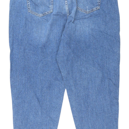 Marks and Spencer Blue Mom Jeans for Women, Size 18