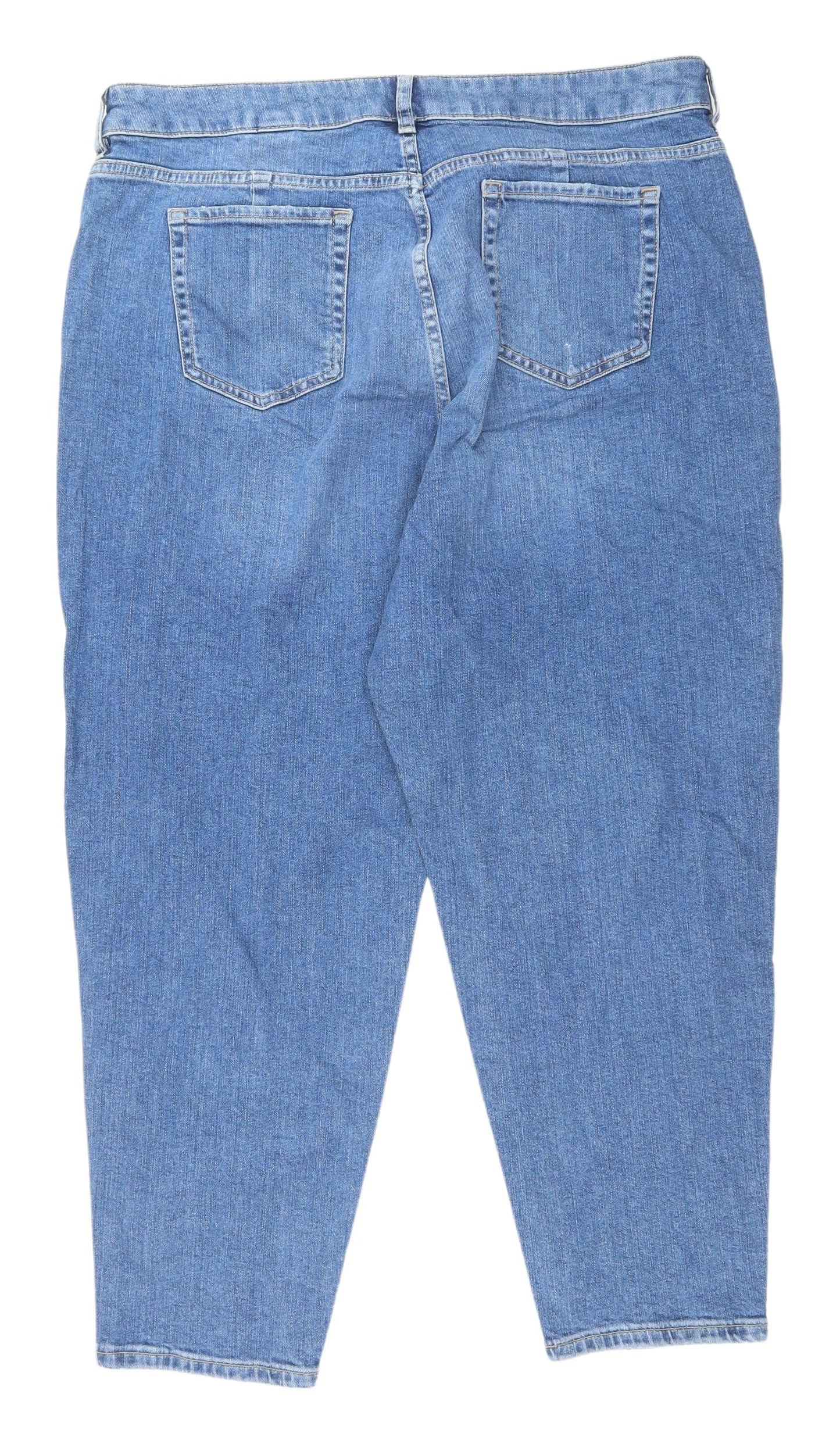 Marks and Spencer Blue Mom Jeans for Women, Size 18