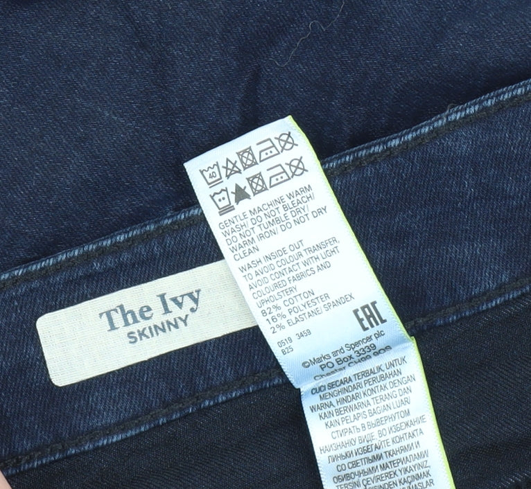 Marks and Spencer Women's Blue Skinny Jeans Size 22 Plus