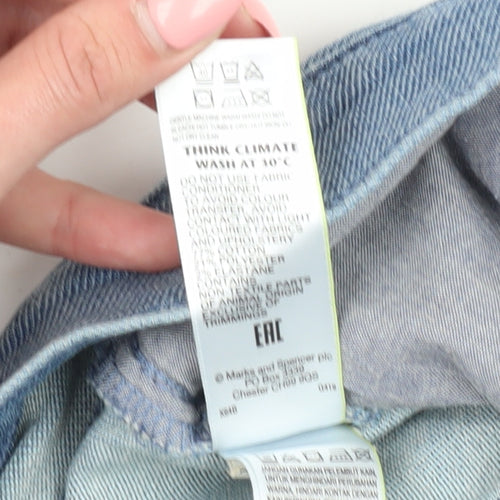 Marks and Spencer Men's Blue Slim Straight Jeans