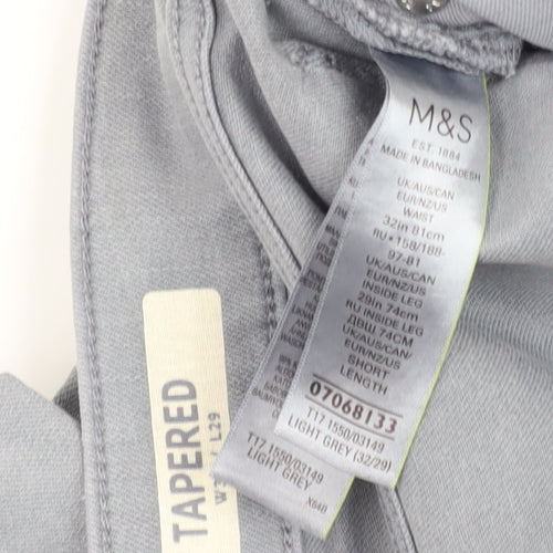 Marks and Spencer Men's Grey Tapered Jeans L