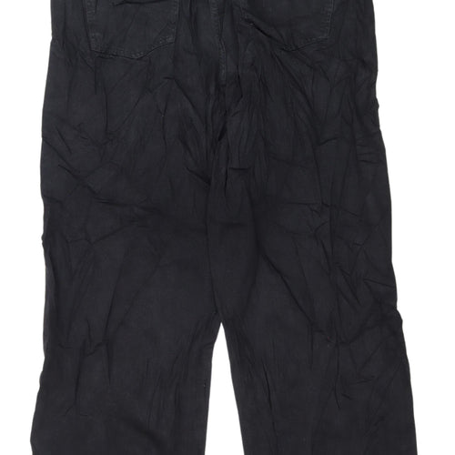 Marks and Spencer Women's Black Wide-Leg Jeans Size 20