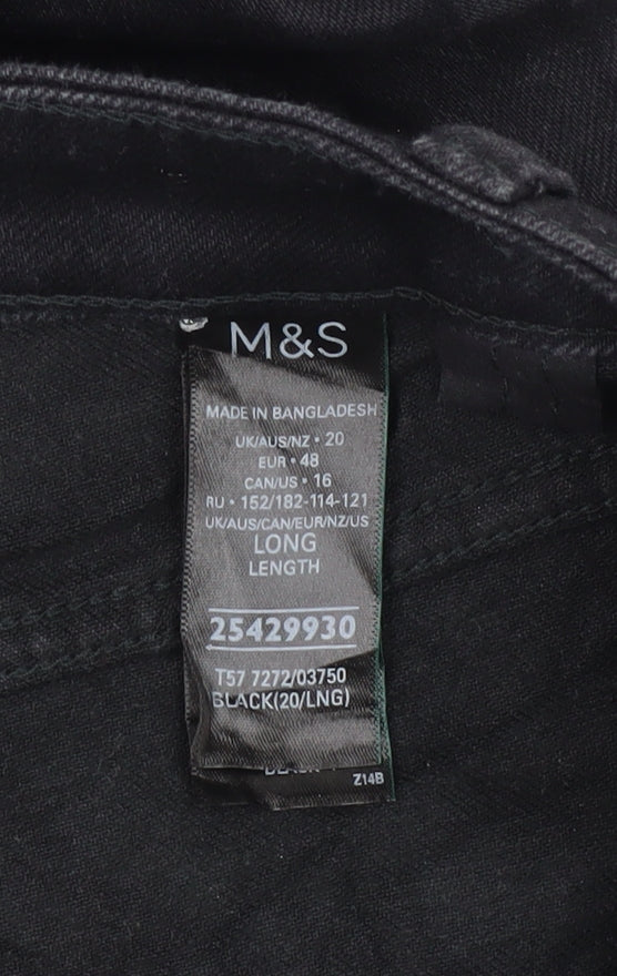Marks and Spencer Women's Black Wide-Leg Jeans Size 20