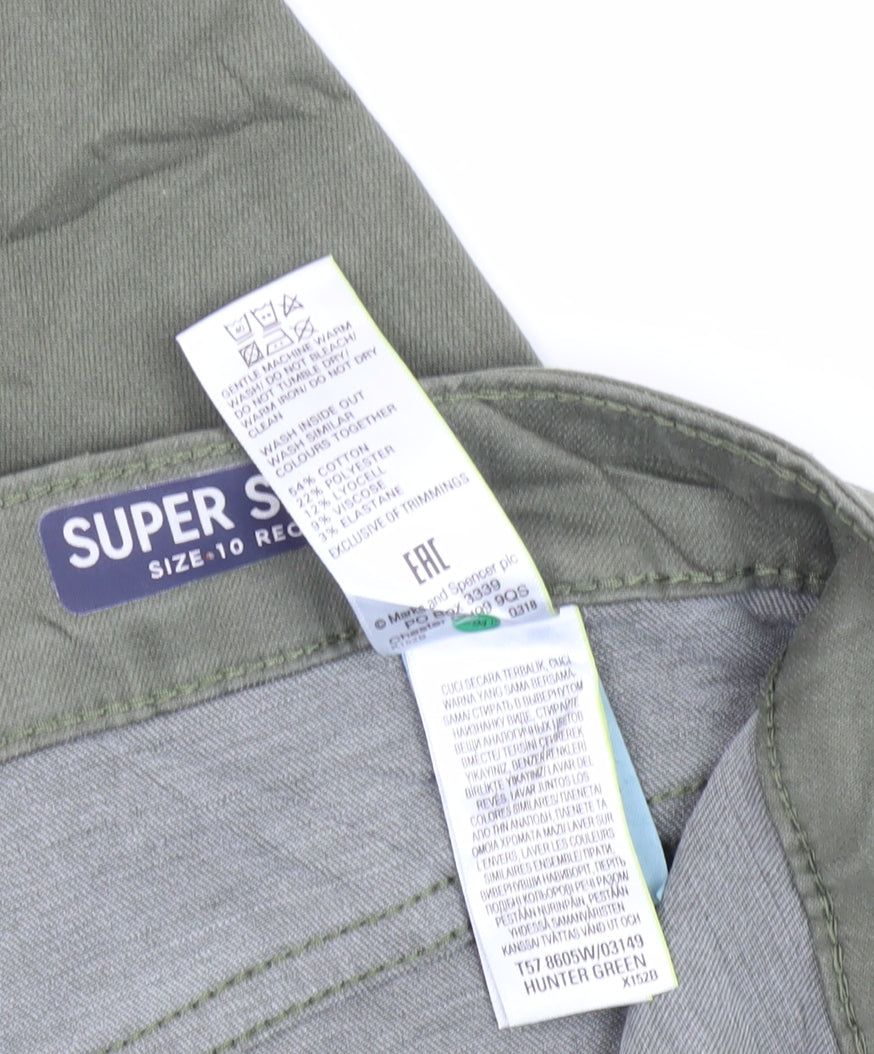 Marks and Spencer Women's Green Skinny Jeans Size 10