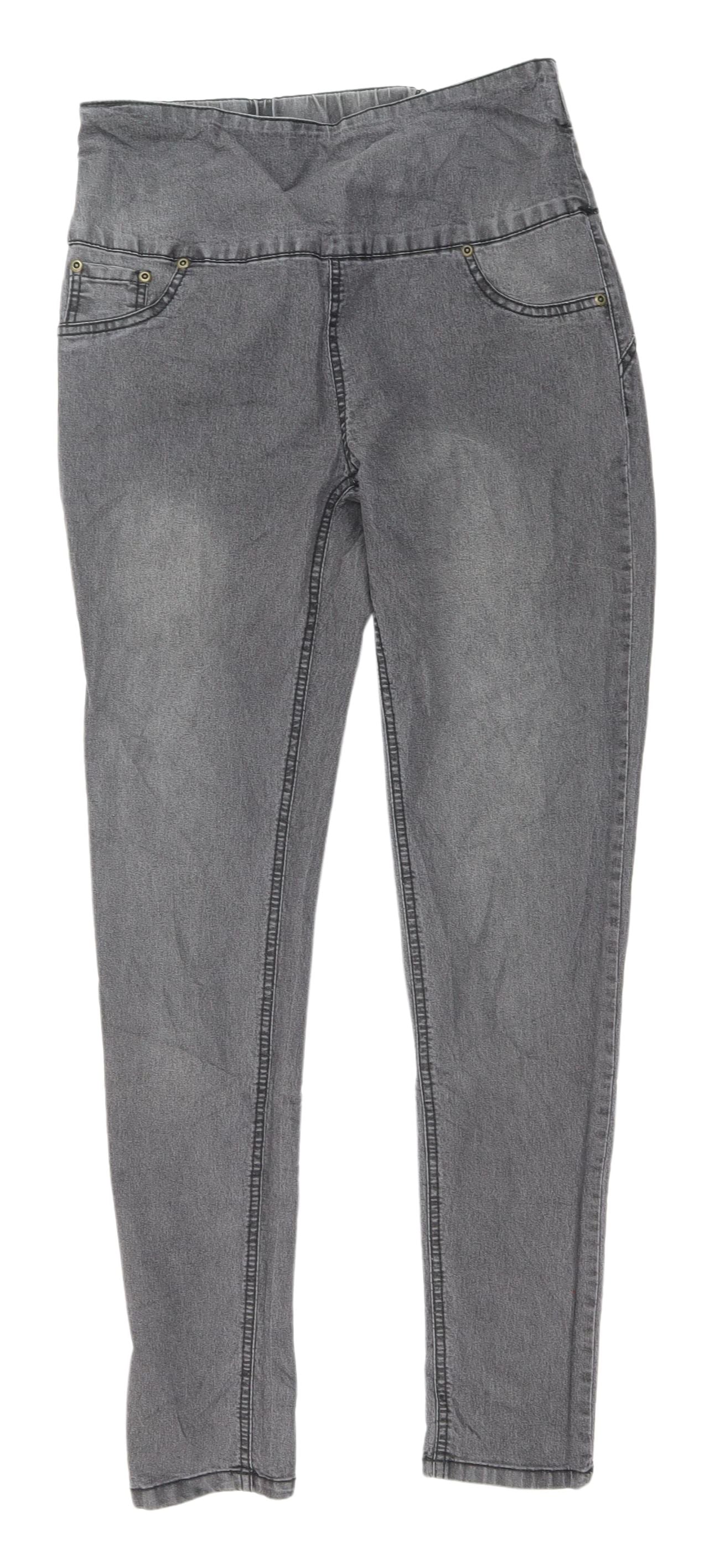 Avon Women's Grey Jegging Elastic Waist Jeans Size 10-12