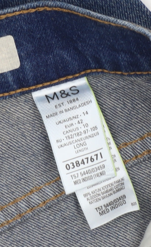 Marks and Spencer Women's Blue Straight Jeans Size 14