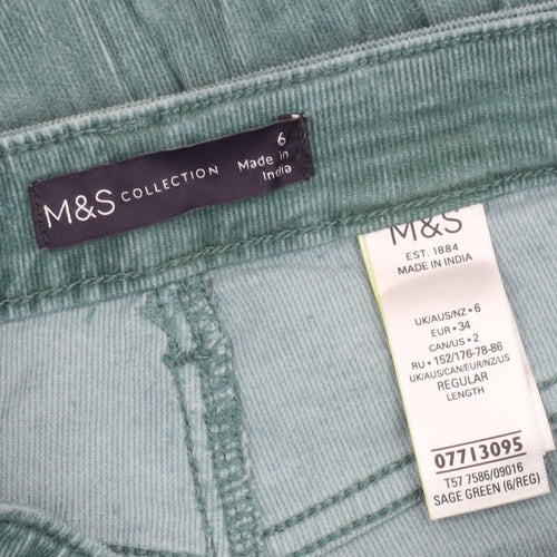 Marks & Spencer Slim Green Trousers Women Size 6