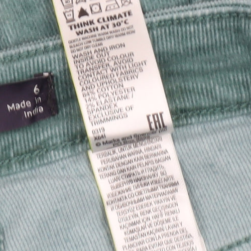 Marks & Spencer Slim Green Trousers Women Size 6