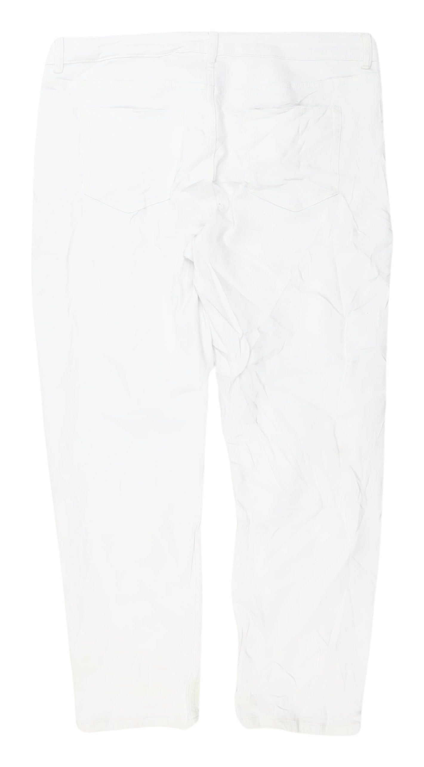 Marks & Spencer Women's White Relaxed Jeans Size 14